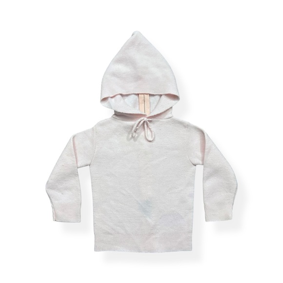 American Vintage Other - Vintage 1970s Baby Girls Light Pink Acrylic Knit Hoodie Sweater Top